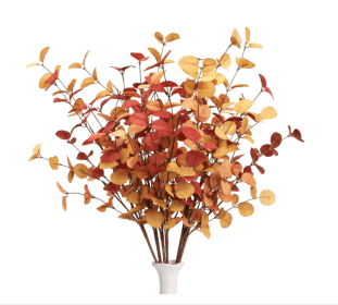 3pcs Artificial Eucalyptus Stems Fall Decorations with Fall Eucalyptus Leaves Autumn Decorations for Office