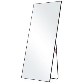 Full Length Mirror, 71'' x 31'', Extra Large Standing Hanging or Leaning Rectangle Floor Tempered Mirror with Stand Aluminum Alloy Frame