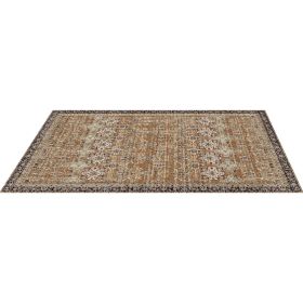 Area Rug, 6 x 9 ft Large Washable Rug, Non-Slip and Tear-Resistant Soft Carpet, Pet & Child Friendly Vintage Area Rugs, Indoor Mat for Bedr