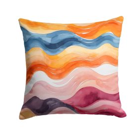 Multi Color Throw Pillow Machine Washable, Indoor Outdoor Decorative Pillow for Couch, Bed or Patio, 14Hx14W