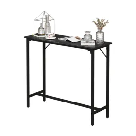43-Inch Bar Table (Black) - 209 Lbs Capacity Pub Height Table With Durable MDF Top & Metal Frame, Ideal For Kitchen/Bar Counters (Option: defaulttitle)