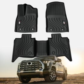 Floor Mats Fit For Tundra CrewMax Cab 2022-2025 (Option: Black)