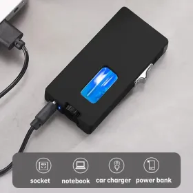 With Soft Fire/Jet Flame - Dual Fire Adjustable Lighter, Creative Wheel Side Pressure Ignition Dual Flame Lighter, Metal Body, Windproof Blue Fla (Option: Black)