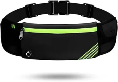 Running Belt For Women & Men Ultra Light Bounce Waist Reflective Adjustable Bag Holder For Cell Phone For Jogging Running Hiking Travel And Gym (Option: Black)