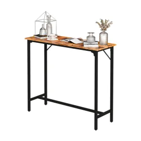 43-Inch Bar Table (Brown) - 209 Lbs Capacity Pub Height Table With Durable MDF Top & Metal Frame, Ideal For Kitchen/Bar Counters (Option: defaulttitle)