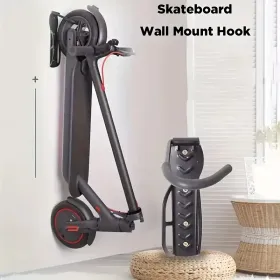 Wall-Mounted Storage Hook For Bikes And Scooters, Movable Garage Rack With 50 Lbs Capacity, Suitable For Mi Electric Scooter M365/PRO And Balance (Option: Steel)
