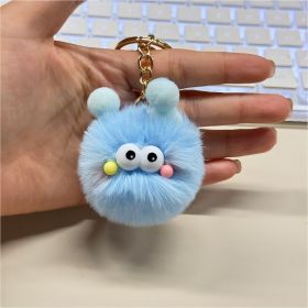 Cute Cartoon Plush Keychains, Made Of Soft And Fluffy Materials, Featuring Various Adorable Designs, Suitable For Home Decoration Or Everyday Use (Option: Blue)