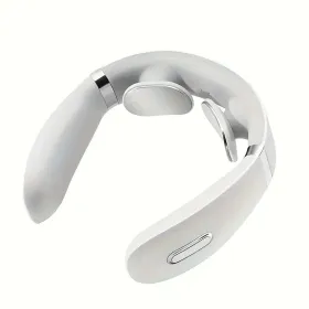 Intelligent Cervical Massager Multi-function Household Heat Number Shoulder And Neck Massager Neck Vibration Convenient Massager Male And Female (Option: White)