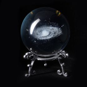 Crystal Ball Art Decoration (Color: Milky Way, size: Silver)