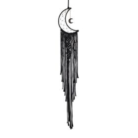 1pc Black Moon Decor Dream Catcher; Hanging Dream Catcher (Color: Black)