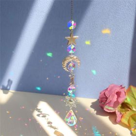 1pc; Colorful Crystals Suncatcher Hanging Sun Catcher With Chain Pendant Ornament Crystal Balls For Window Home Garden (model: Planet Four)