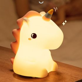Cute Silicone LED Night Light Unicorn Deer For Kids USB Rechargeable Animal (Emitting Color: unicorn)