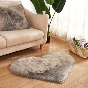 Heart Shaped Rug (Color: Grey, size: 19.69*23.62inch)