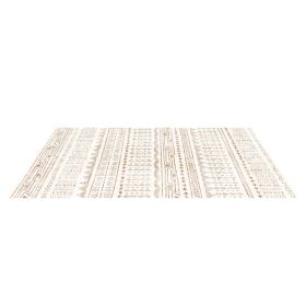 Area Rug, 5 x 7 ft Large Washable Rug, Non-Slip and Tear-Resistant Soft Carpet (Color: Beige, size: 5 x 7 ft)