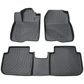 Car Floor Mats For 23-24 CRV Hybrid Black All-Weather TPE Rubber Car Mats (Option: Black)